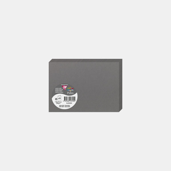 Pre-folded card 110x210 vellum 210g steel gray Pollen