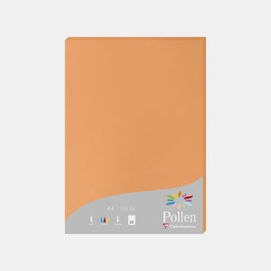 Feuille A4 velin 210g orange clémentine Pollen