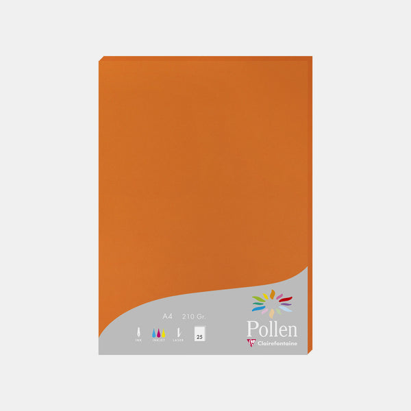 Feuille A4 velin 210g capucine Pollen