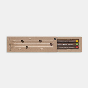 Set mit 3 Bleistiften Buntstiften Swiss Wood Nespresso Edition Nr. 4 – Limited Edition