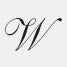 Alphabet lozenge English letter W