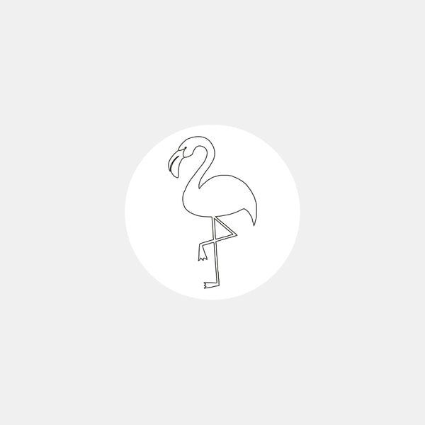 Flamingo symbol sticker