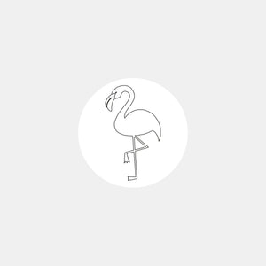 Flamingo symbol sticker