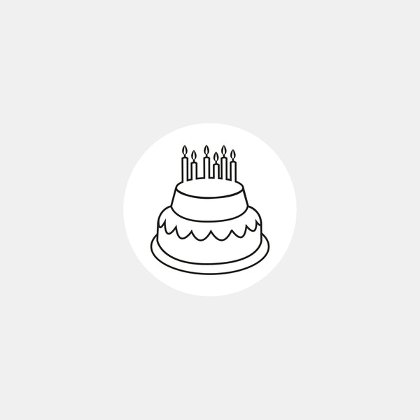 Birthday cake symbol lozenge