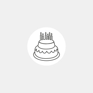Pastille symbole gâteau anniversaire