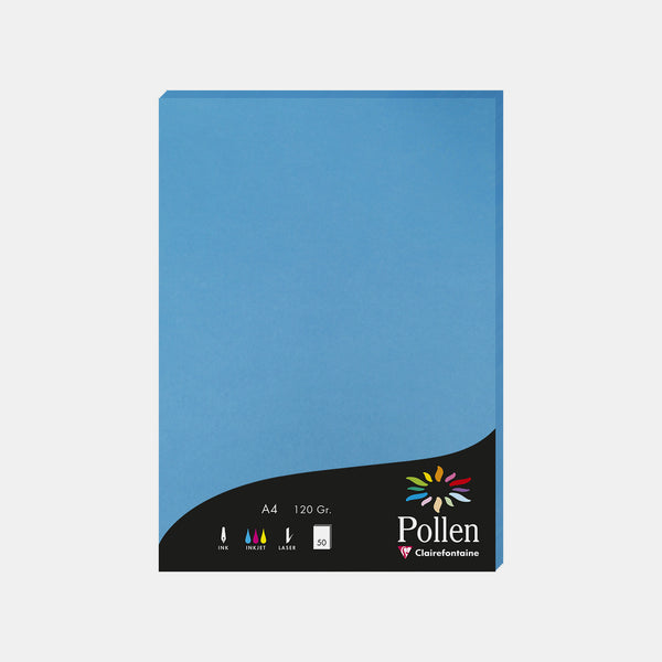 Feuille A4 velin 120g bleu turquoise Pollen