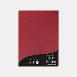 Feuille A4 velin 120g rouge groseille Pollen