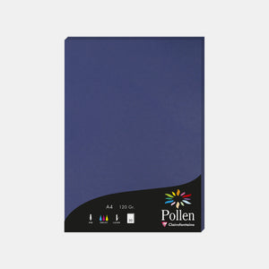 Feuille A4 velin 120g bleu nuit Pollen