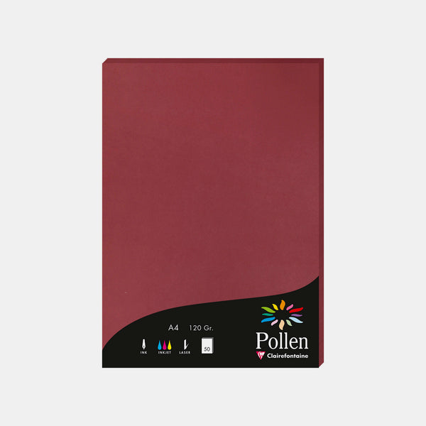 A4 vellum sheet 120g burgundy Pollen