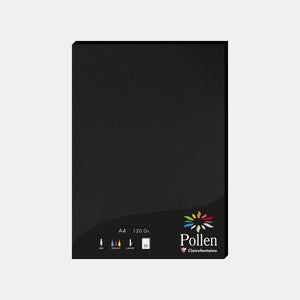 Feuille A4 velin 120g noir Pollen