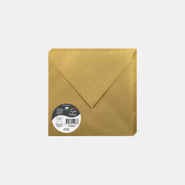 Envelope 165x165 iridescent 120g gold Pollen