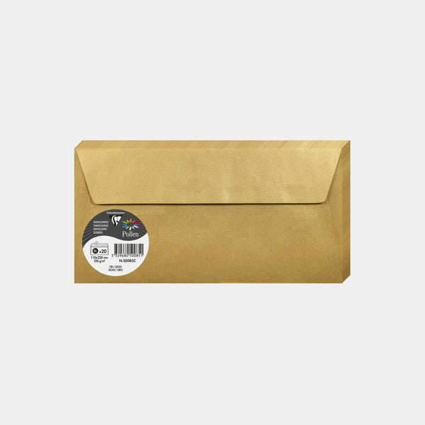 Envelope 110x220 iridescent 120g gold Pollen