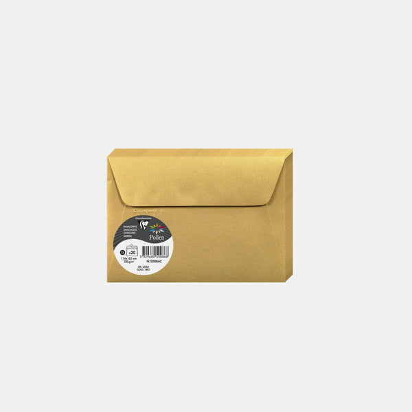Envelope 114x162 iridescent 120g gold Pollen