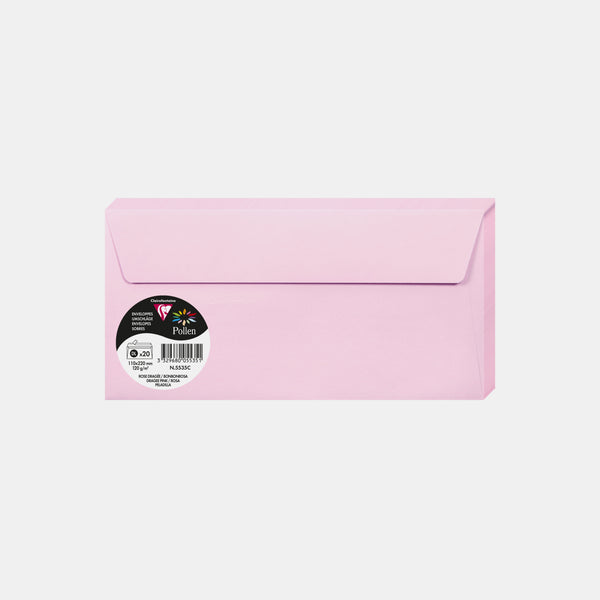 Envelope 110x220 vellum 120g sugared pink Pollen