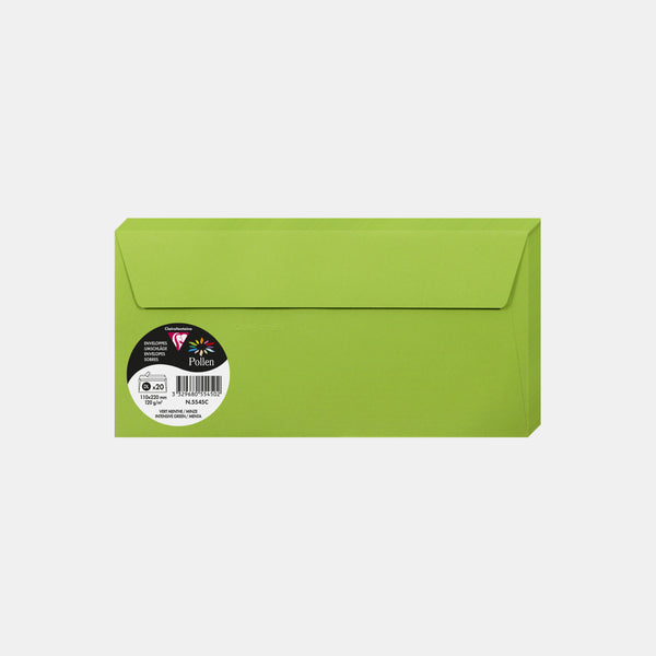 Envelope 110x220 vellum 120g mint green Pollen