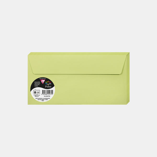 Envelope 110x220 vellum 120g green bud Pollen
