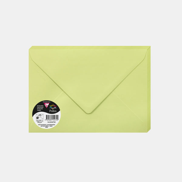 Envelope 162x229 vellum 120g green bud Pollen