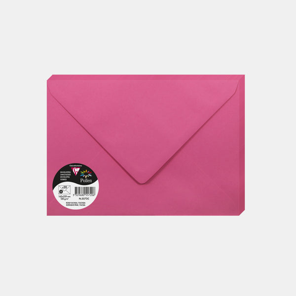 Envelope 162x229 vellum 120g fuchsia pink Pollen