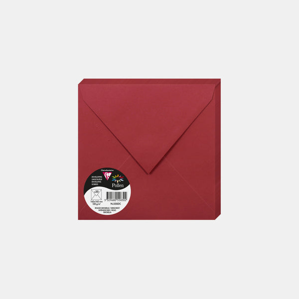 Envelope 165x165 vellum 120g red currant Pollen