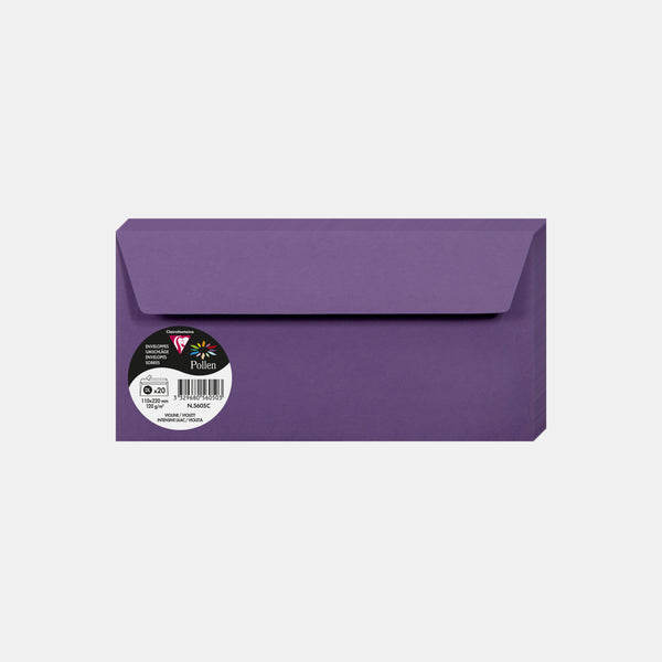Envelope 110x220 vellum 120g purple Pollen