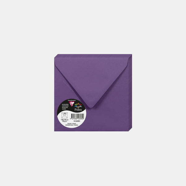 Envelope 140x140 vellum 120g purple Pollen