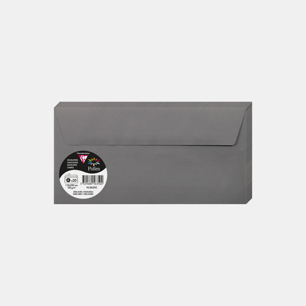 Envelope 110x220 vellum 120g steel gray Pollen