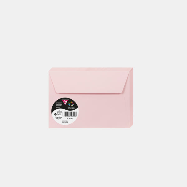 Envelope 114x162 vellum 120g pink Pollen