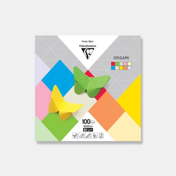 Papier origami 12x12 cm - Couleur mixte - 100 feuilles