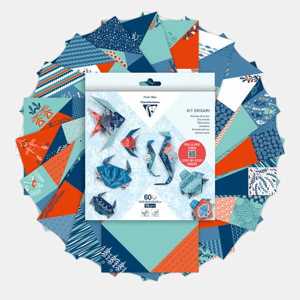 Origami kit - Marine animal decor - 60 sheets 3 sizes