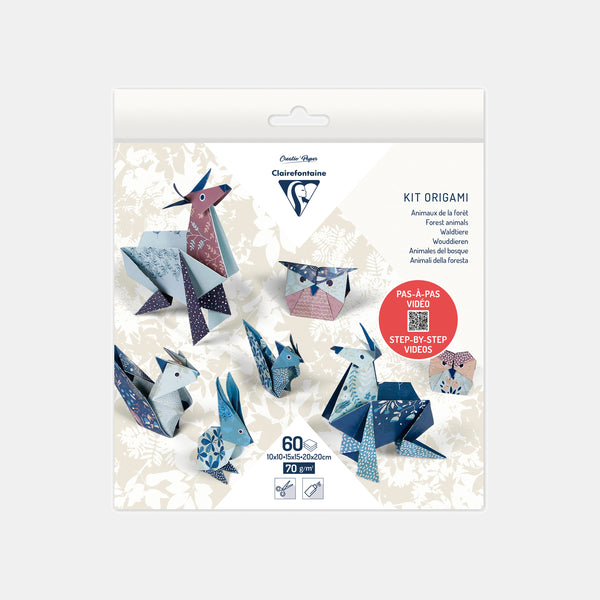 Origami kit - Forest animal decor - 60 sheets 3 sizes