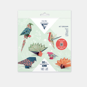 Kit Origami - Décor les oiseaux - 60 feuilles 3 tailles