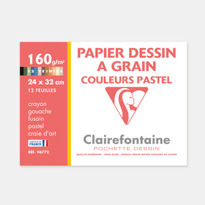 Pastel color drawing paper pouch 160g - 24x32