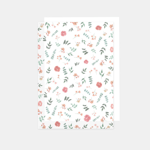 A4 sheet of printed tracing paper 90g watercolor flowers