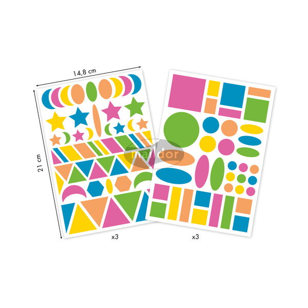 Neongeometrische BABY-Aufkleber