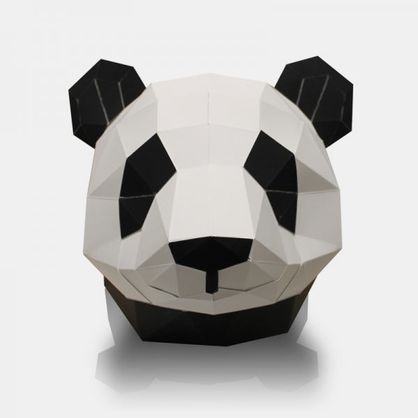 Black and white panda paper trophy