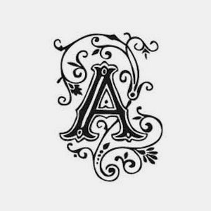 Tampon alphabet arabesque a