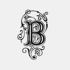 Arabesque alphabet stamp b