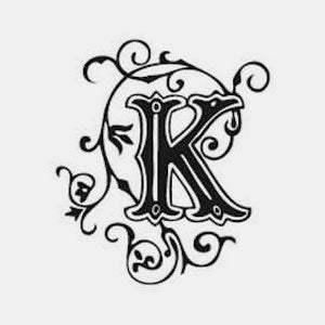 Tampon alphabet arabesque k