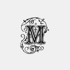 Arabesque alphabet stamp m