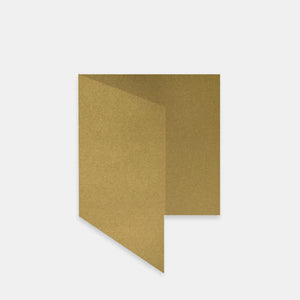 Vorgefaltete Karte 160 x 320, metallisches Antikgold
