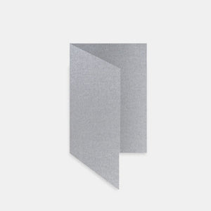 Rectangular pre-folded card 170x230 metallic silver