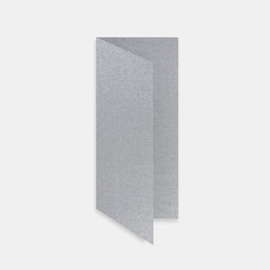 Long pre-folded card 210x210 metallic silver