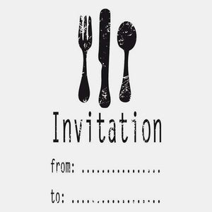 Tampon invitation couvert
