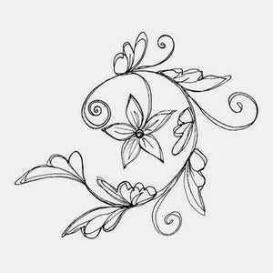 Arabesque flower stamp