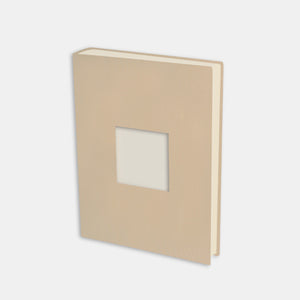 Fotoalbum 30x24 Sand Canvas cremefarbene Innenseite