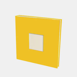 Album photo 30x30 toile jaune intérieur creme