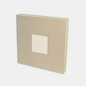 Fotoalbum 30x30 sandfarbenes Canvas mit cremefarbener Innenseite