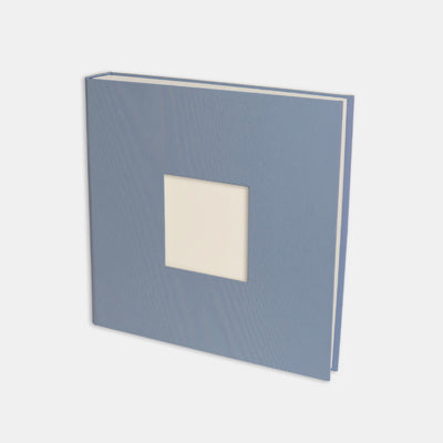 Photo album 30x30 blue gray canvas cream interior
