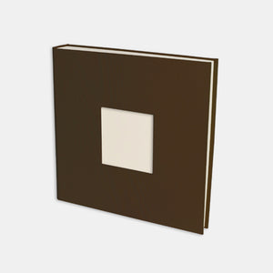 Fotoalbum 30x30 Schokoladen-Canvas mit cremefarbener Innenseite