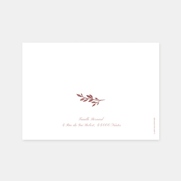 Classic floral dove baptism invitation